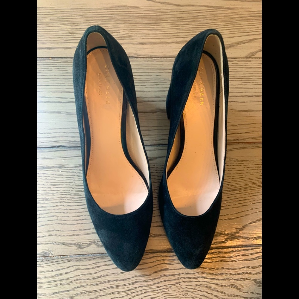 Cole Haan Black Velvet Heels Size 9 B